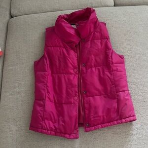 Hot pink old navy puffer vest